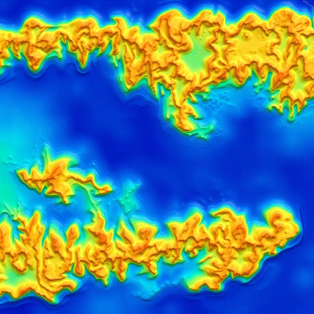 Bathymetric map